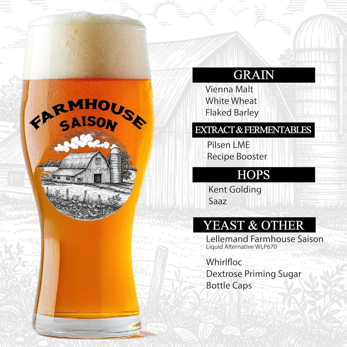 Farmhouse Saison Beer Recipe – Home Brew Stuff