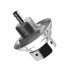 Nipple Shank - 1 3/4" Length x 3/16" Bore [Chrome] w/ Stainless Steel Flange