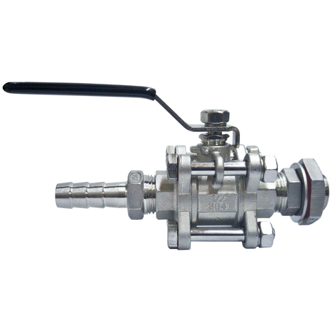 Deluxe Valve w/ Weldless Bulkhead & 1/2" Hose Barb