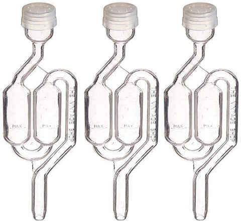 3 pack Twin Bubble Airlock for Fermenting HomeBrewStuff