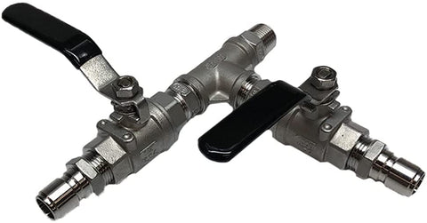 TAPCRAFT Stainless Steel Quick Disconnect 2pc Ball Valve Tee Homebrewing Fermenter CIP Yeast Dump