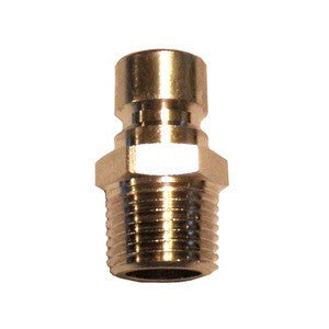 High Flow Chrome Quick Connect Plug x 1/2" MPT