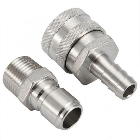 TAPCRAFT Stainless Steel Quick Disconnect Set 1/2" NPT